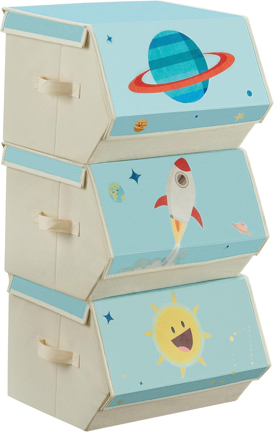 3er-Set Spielzeug-Aufbewahrungsboxen, Blau