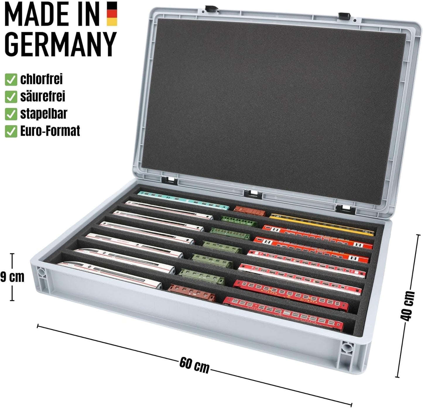 EB46Set Eurobox Schaumstoffeinlage für Spur TT Modelleisenbahn
