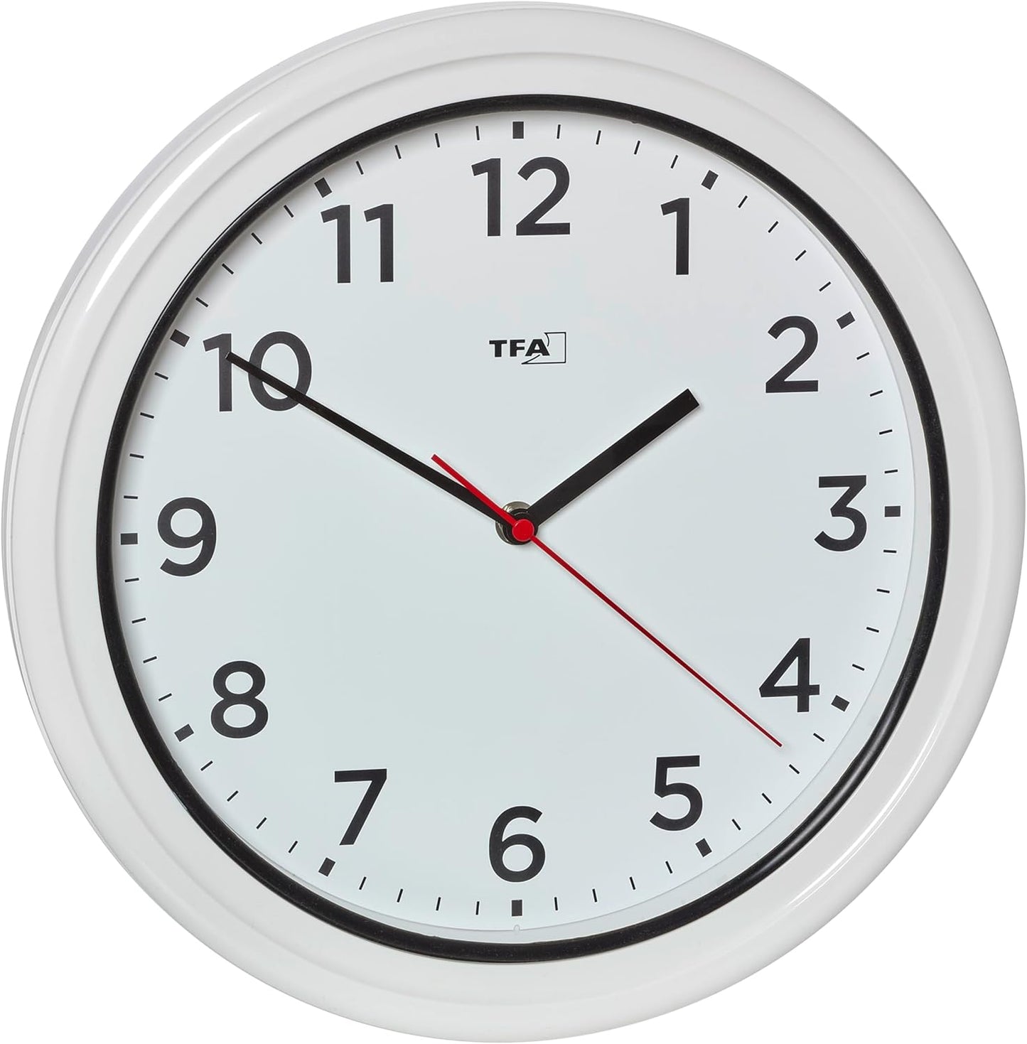 Analoge Outdoor-Wanduhr, Weiß