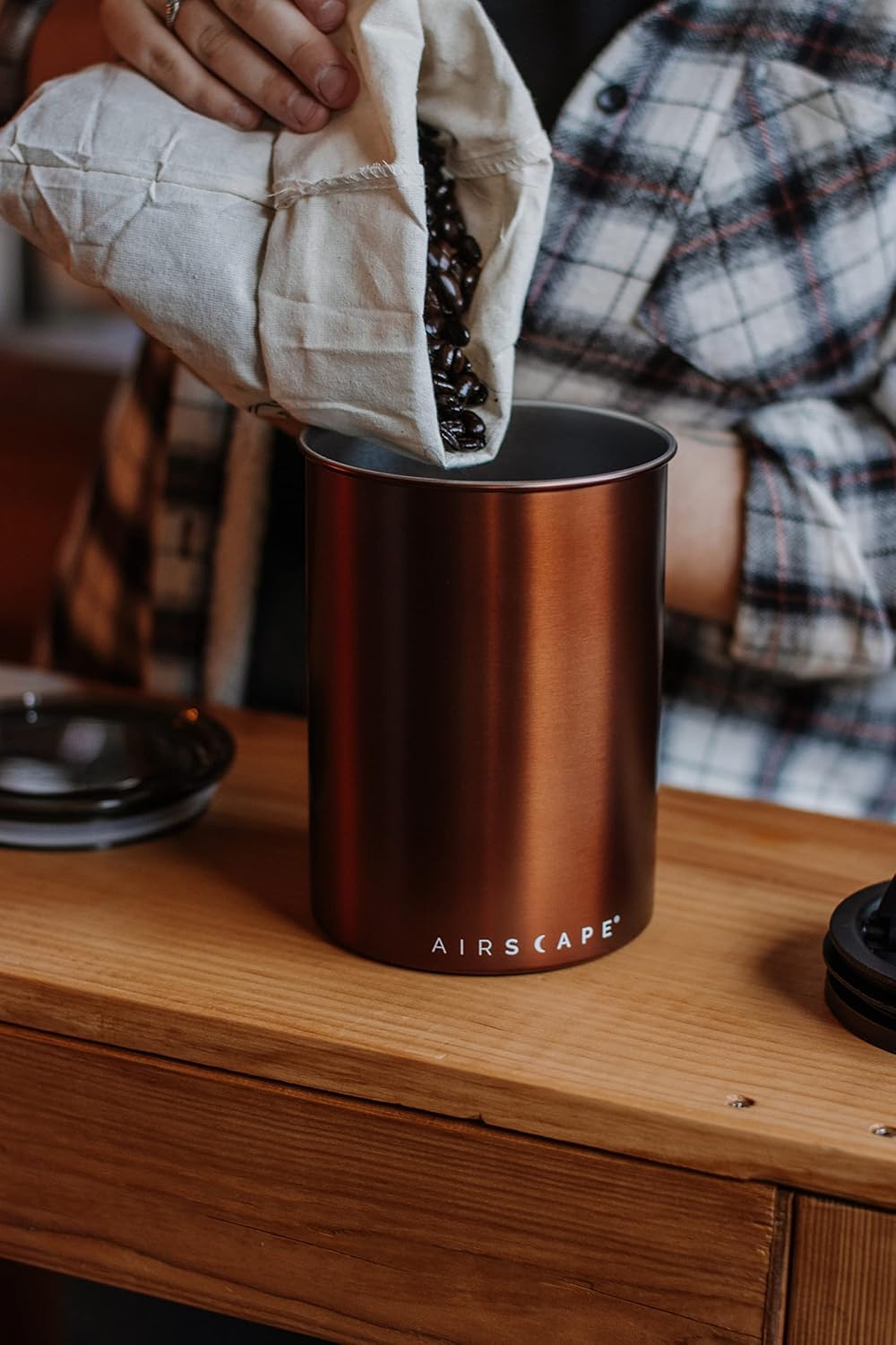 Airscape Frischhaltedose mit Vakuumdeckel, Kupfer, M