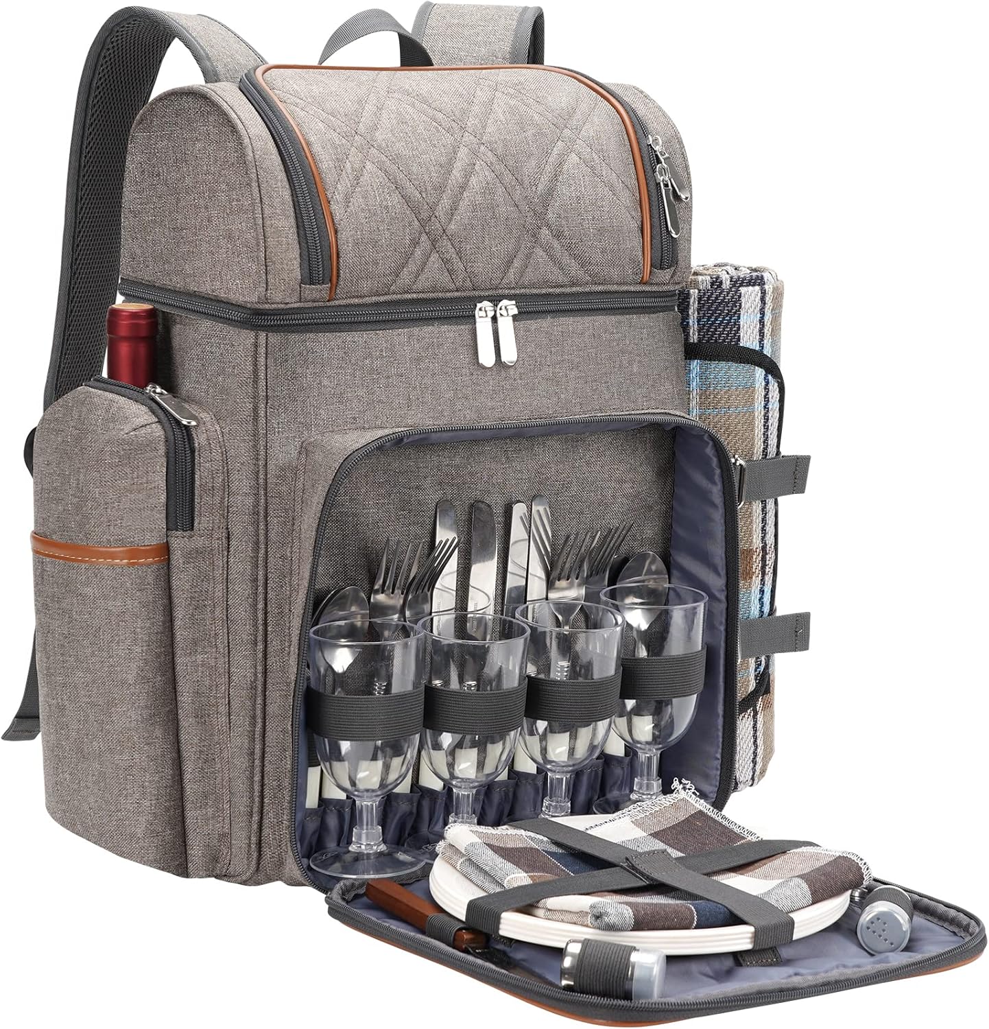Picknick-Rucksack, Brushedkhaki