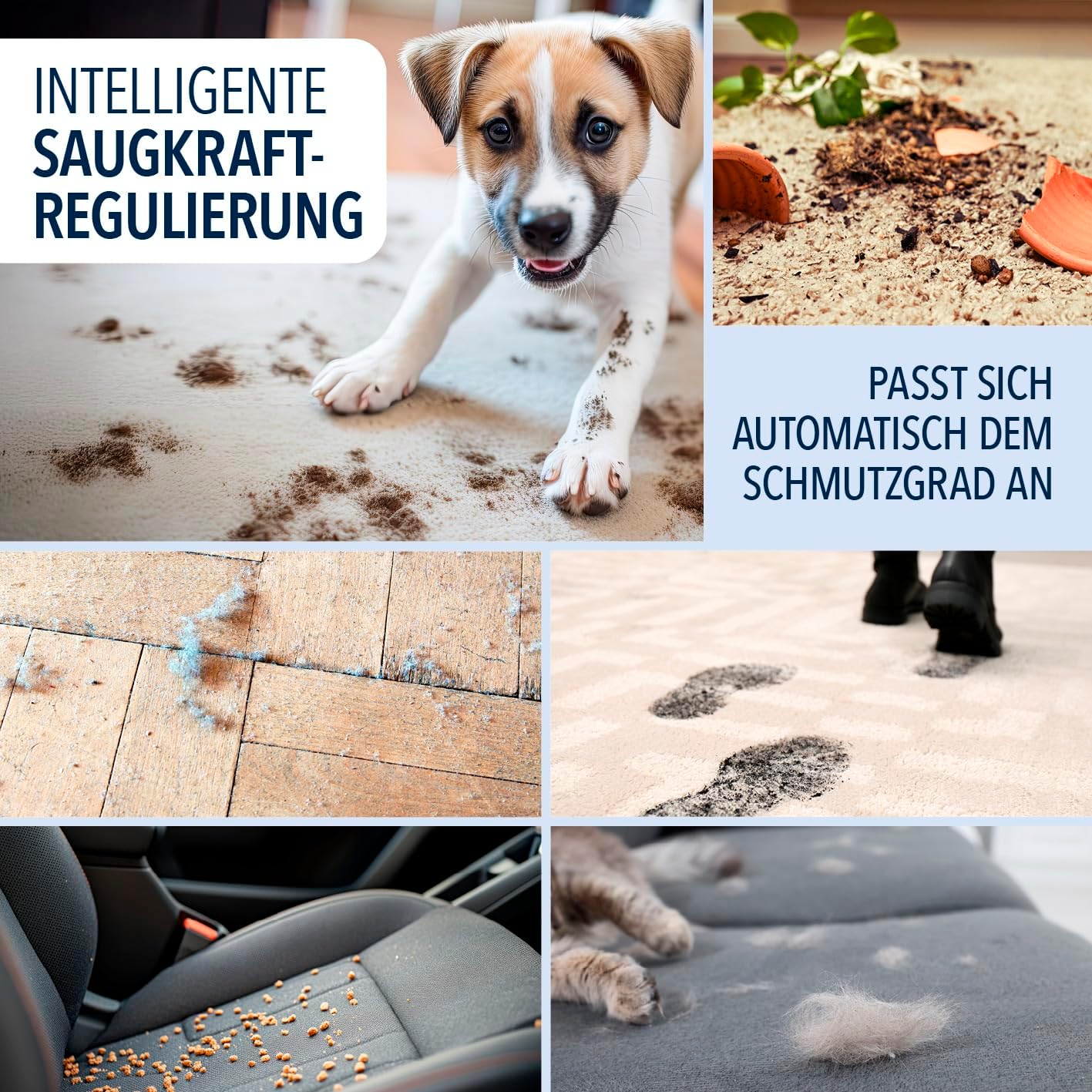 AeroTec 500 Handstaubsauger, Grau Blau Metallic