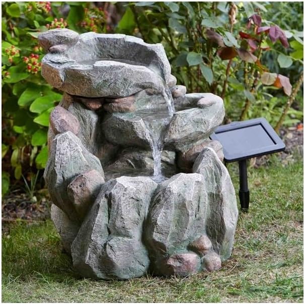 Solarbetriebener Felseffekt-Brunnen, Rock Fall Brunnen