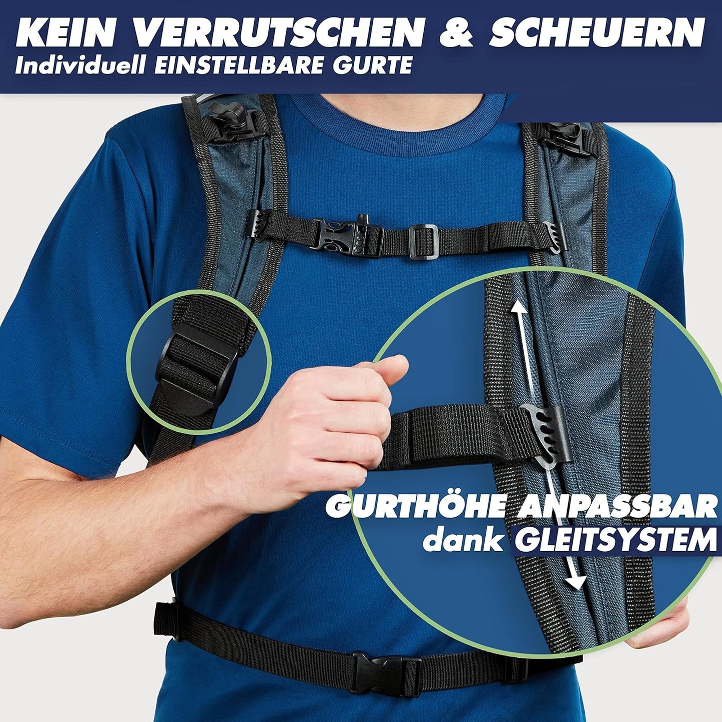 Ultraleichter Laufrucksack, Blau