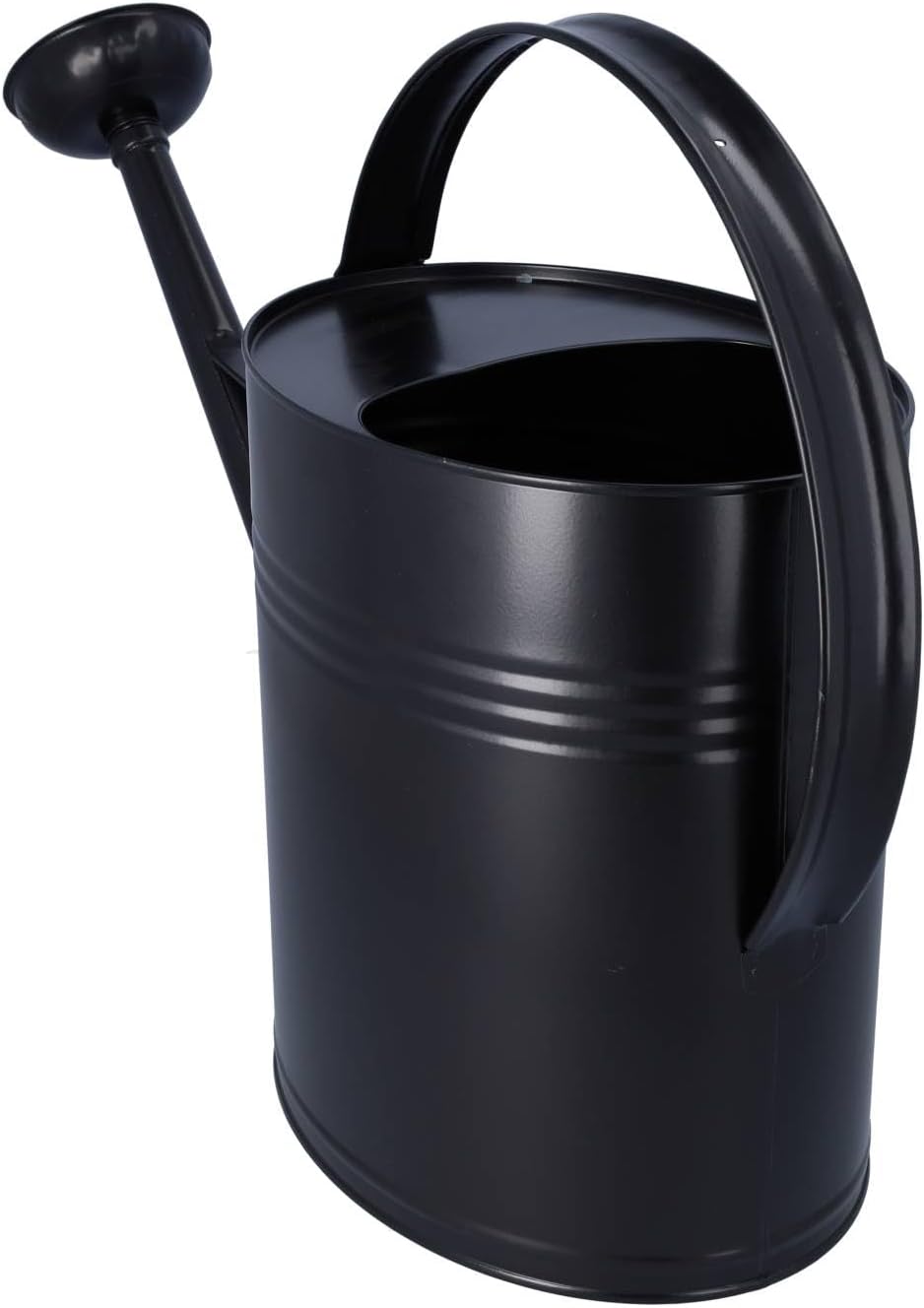 Zinkgiesskanne mit Giessbrause (10 L) feuerverzinkt, Schwarz 10 Liter