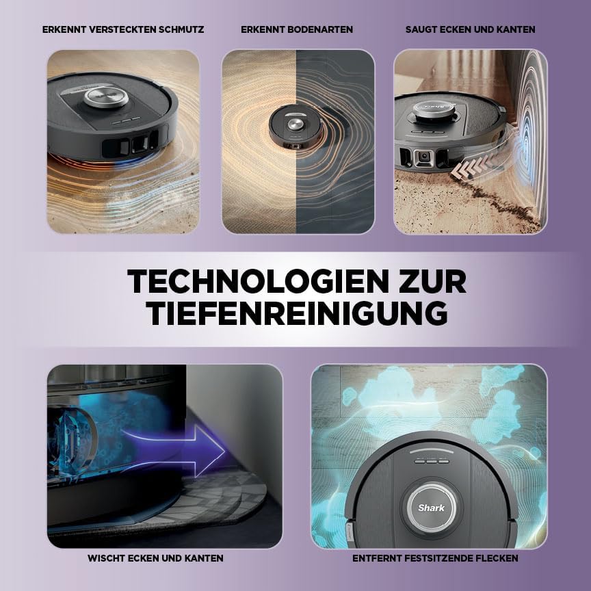 2-in-1 Saug- und Wischroboter RV2800YEEU mit 3D-Navigation, 2 Bürsten / Anti-Micro Pads – Ohne Auto-Entleerung Schwarz