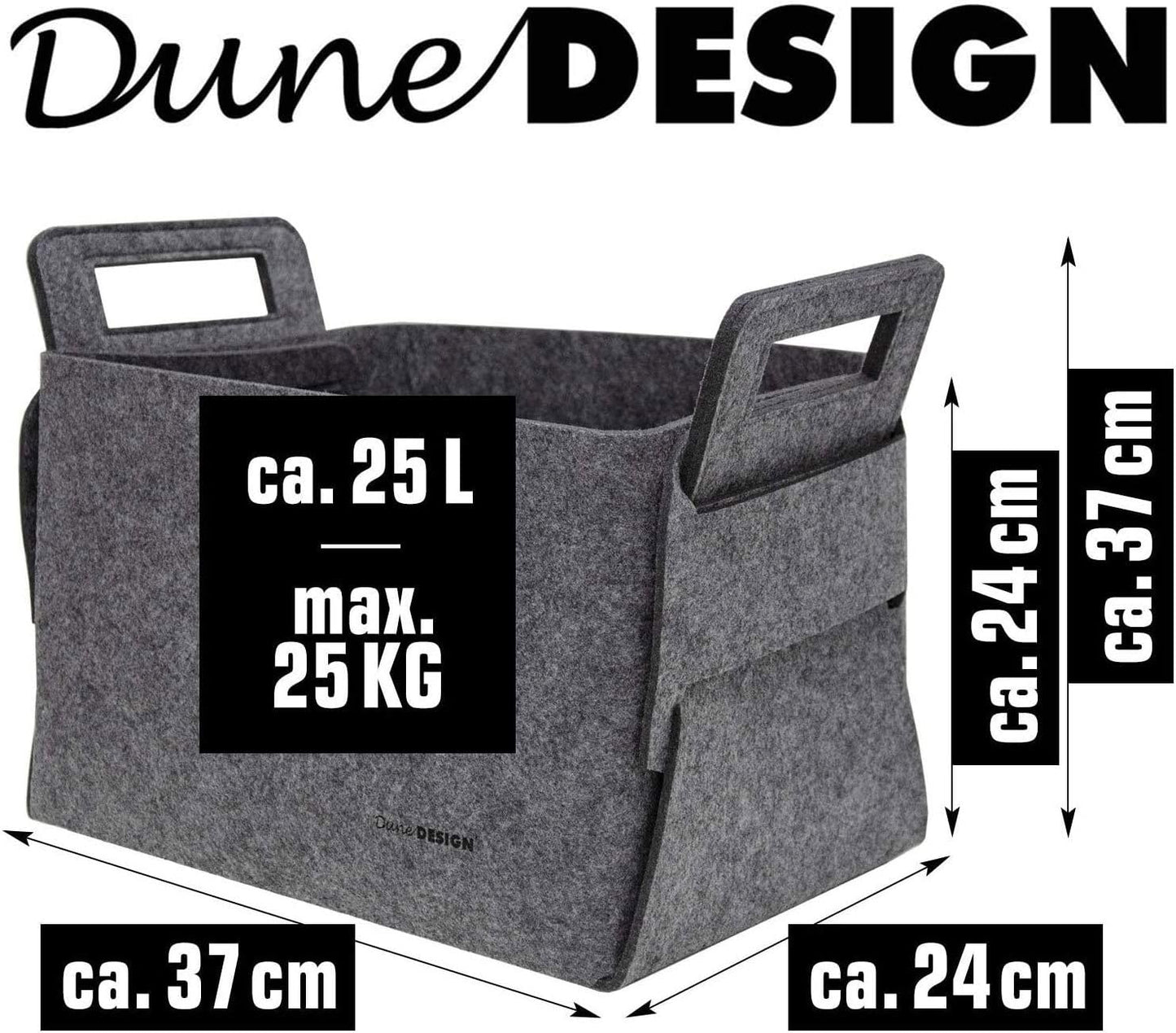 Filzkorb XL für Kaminholz