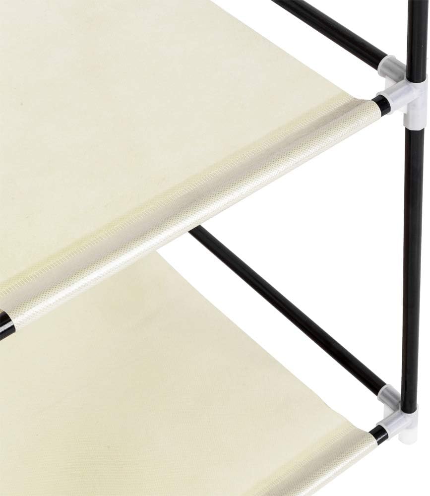 Faltbarer Stoffschrank, 110 x 45 x 175 cm Beige