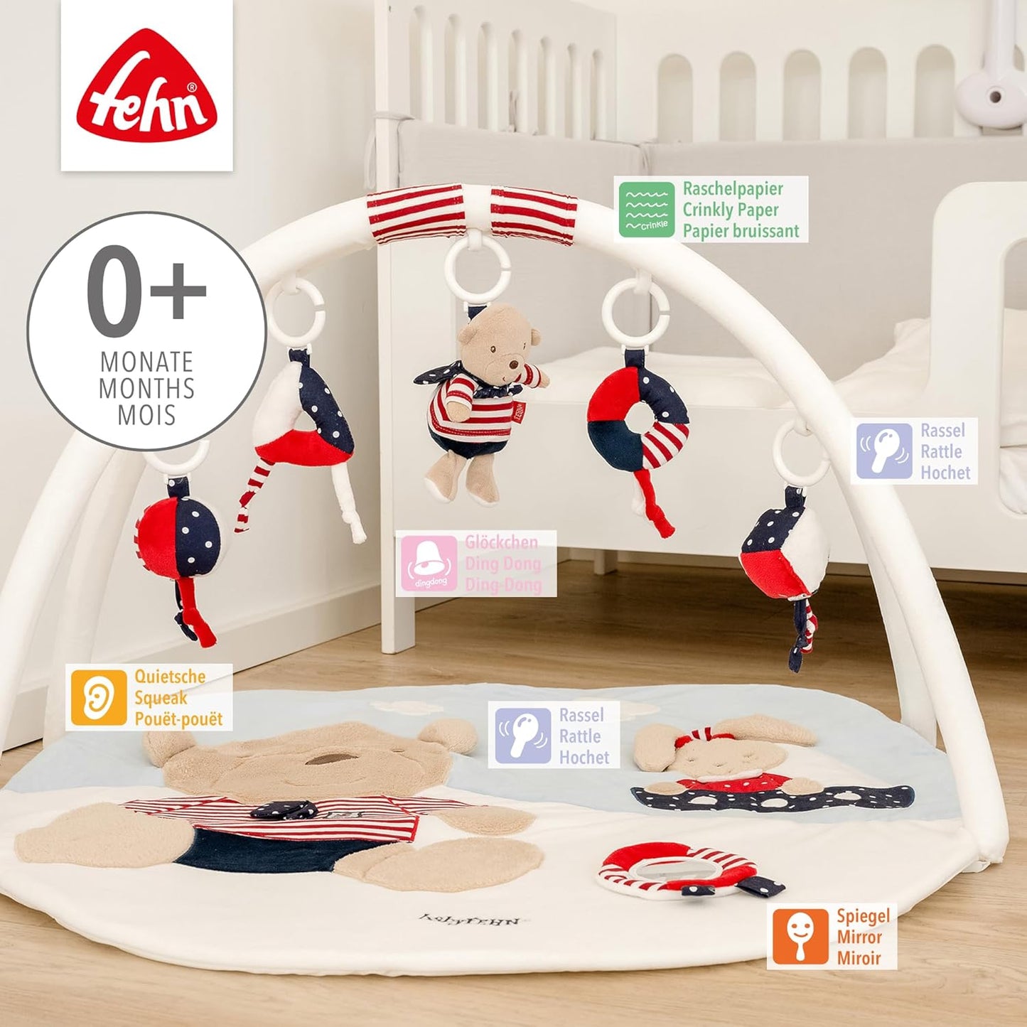 3-D-Activity-Decke mit Spielbogen Ocean Club, Teddy
