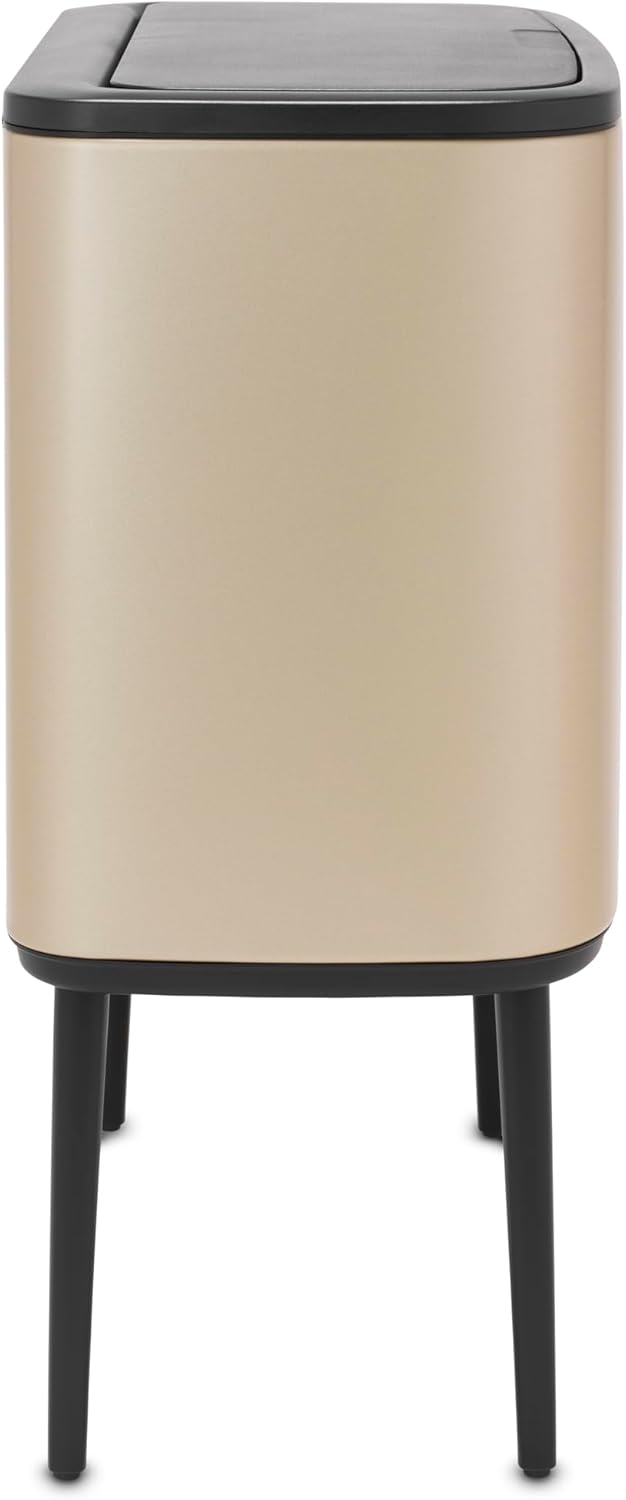 Bo Touch - Recycling Mülleimer mit 3 Fächern (3 x 11L), 3 Inneneimer (3 x 11L) Champagne