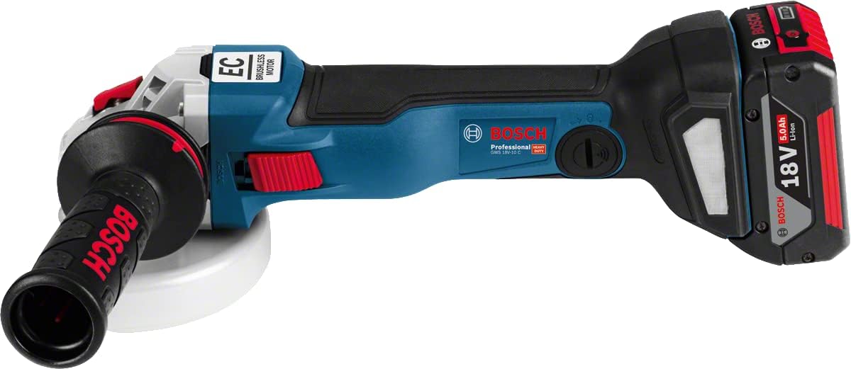 Professional Winkelschleifer GWS 18V-10, in L-BOXX 125mm, 2x5.0Ah Akkus + Ladegerät