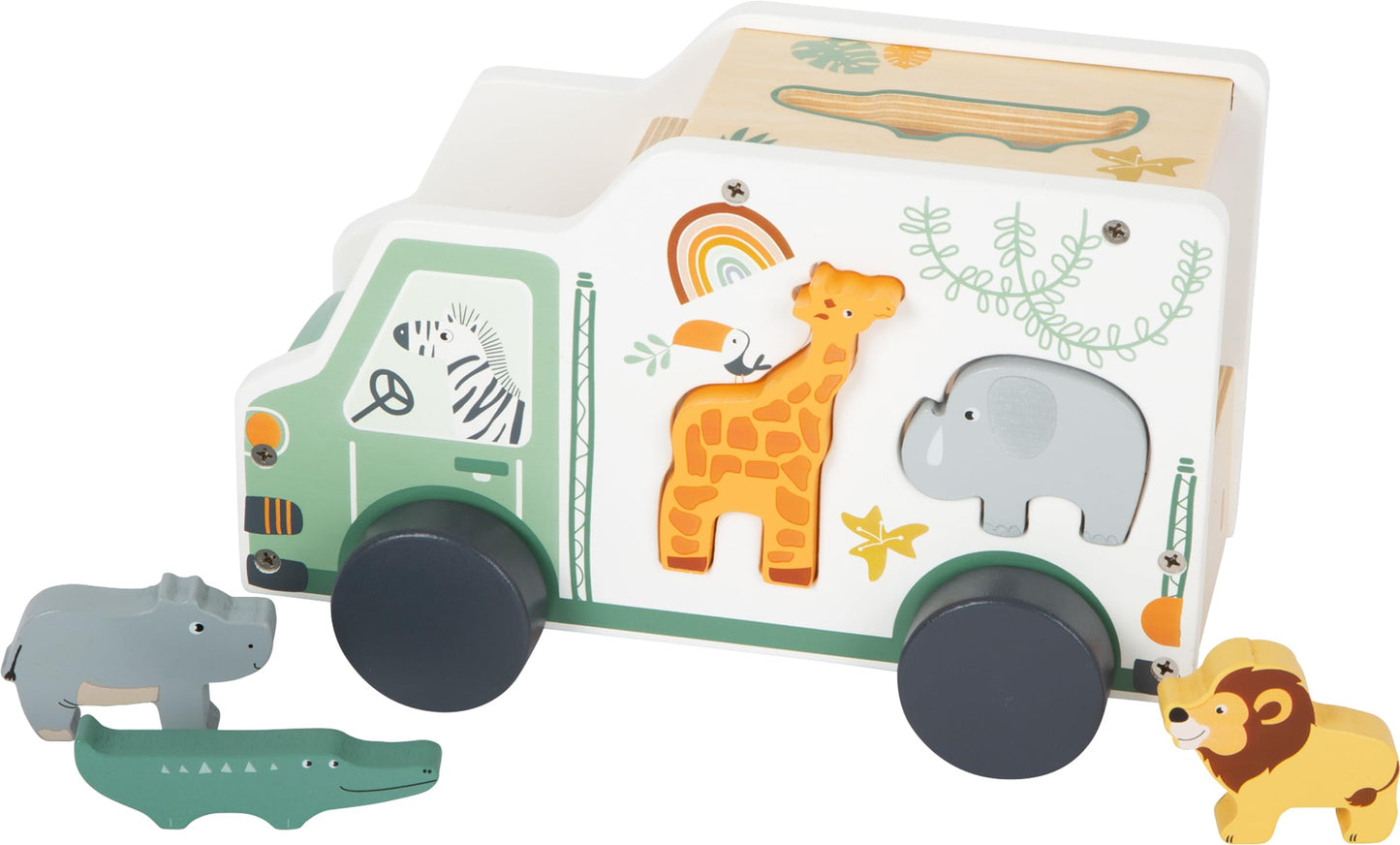 Steckspiel Safari-Auto mit Figuren, Steckspiel Auto