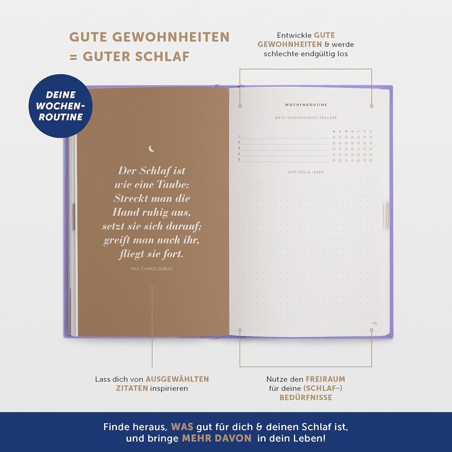 Das 6-Minuten-Schlaftagebuch, Lavendel