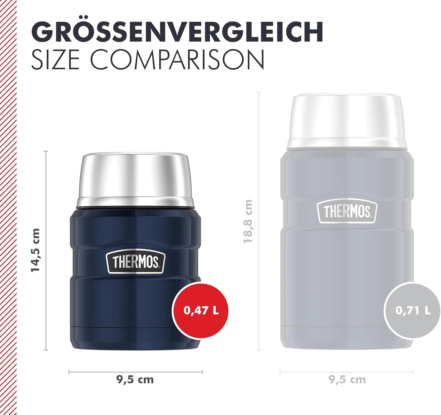 Thermobehälter King, Midnight Blue Polished 0,47 l