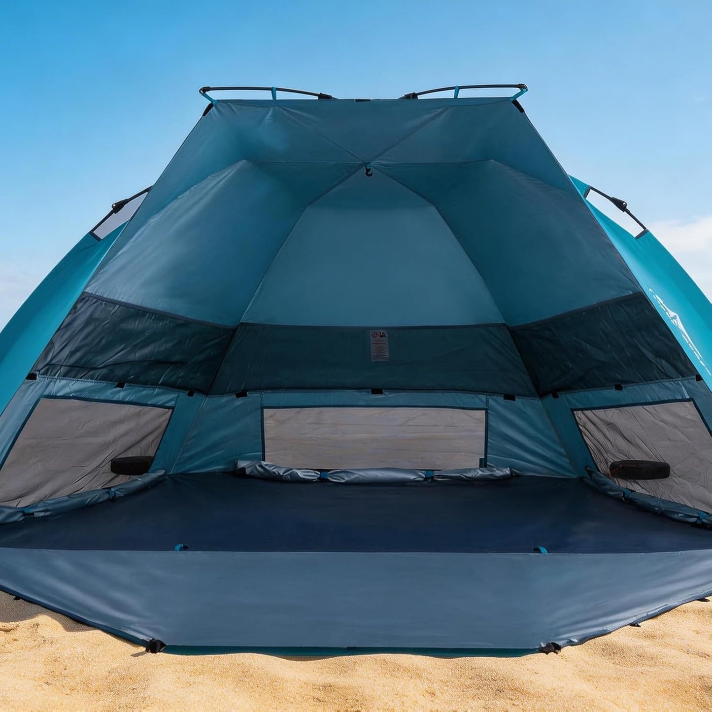 Pop-Up-Strandzelt UV-Schutz LSF 50+ für 3-4 Personen, Blau