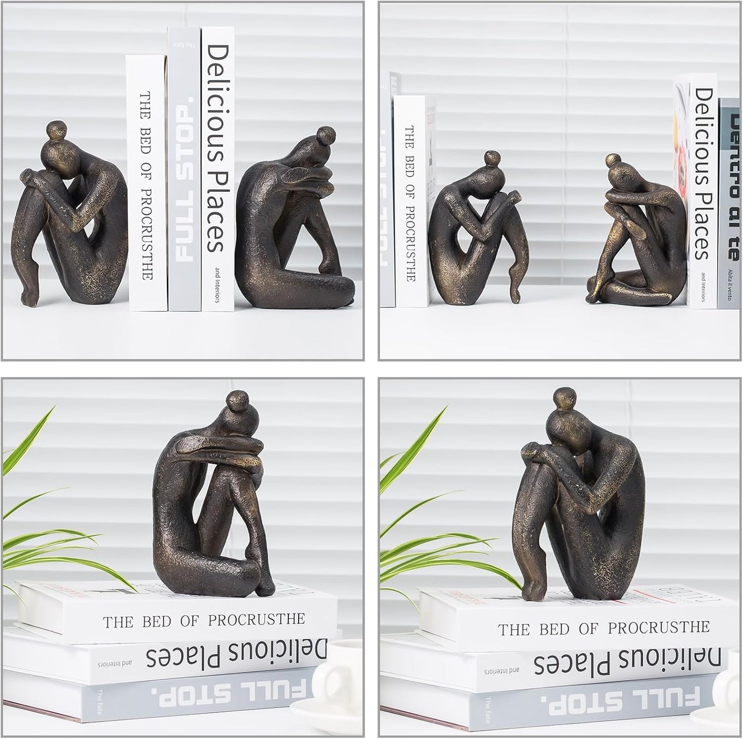 Dekorative Buchstützen, Bronze