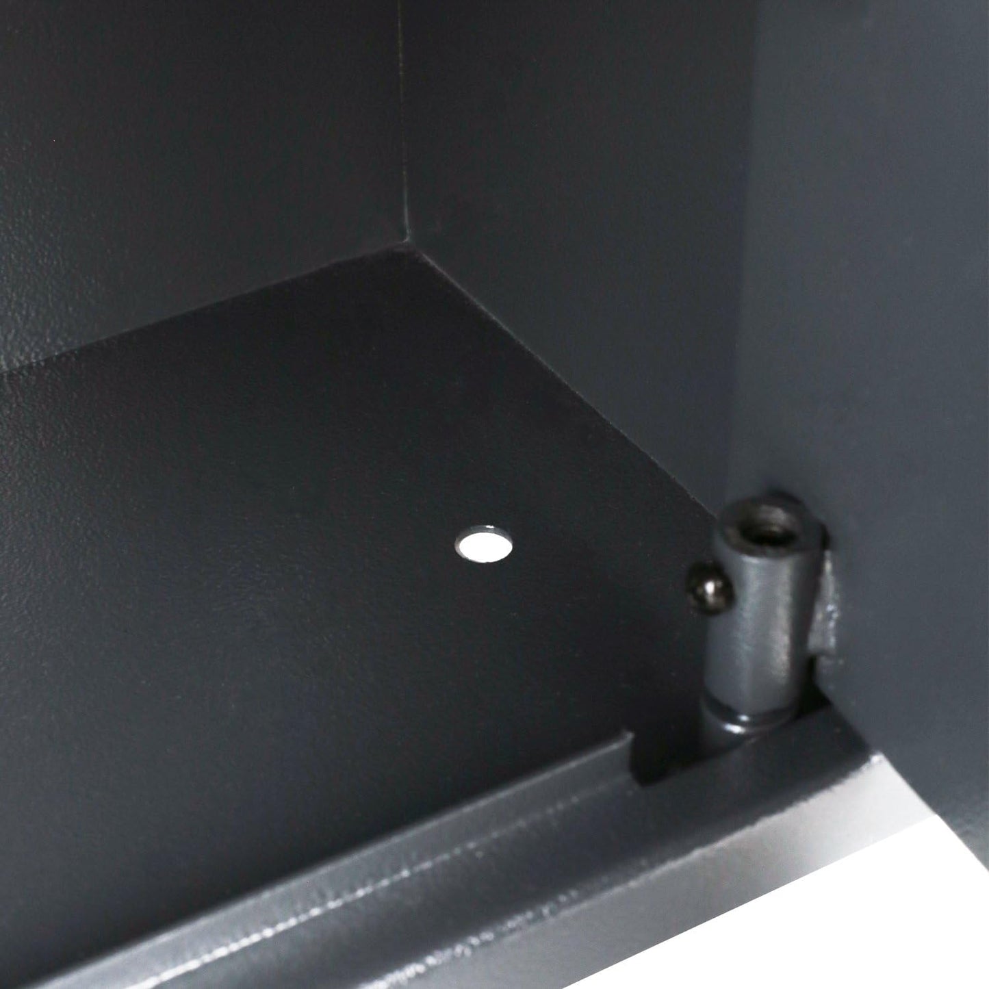 Tresor mit Schlüssel, 31 x 20 x 20 cm Anthrazit