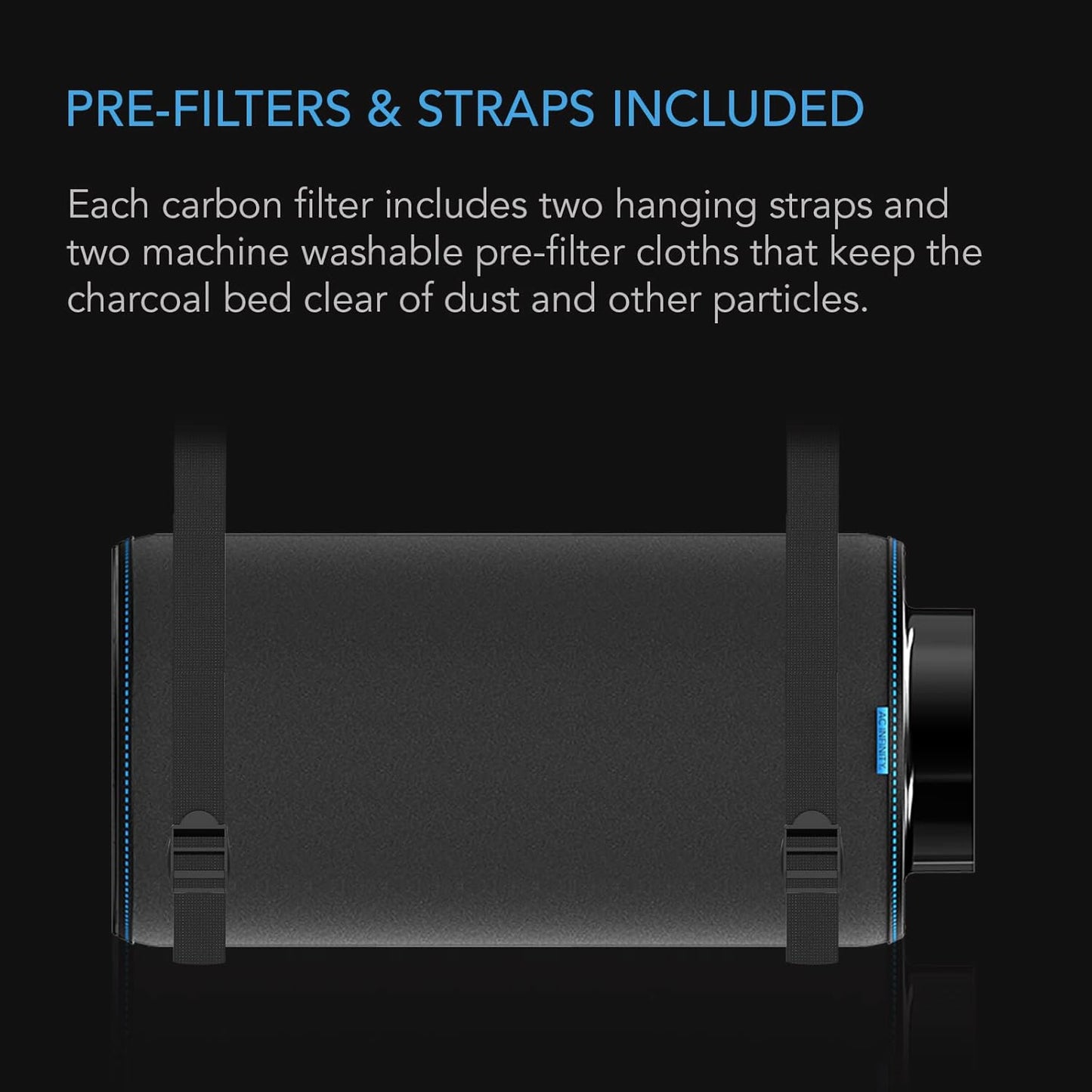 Aktivkohlefilter für Rohrventilatoren, 12-Inch