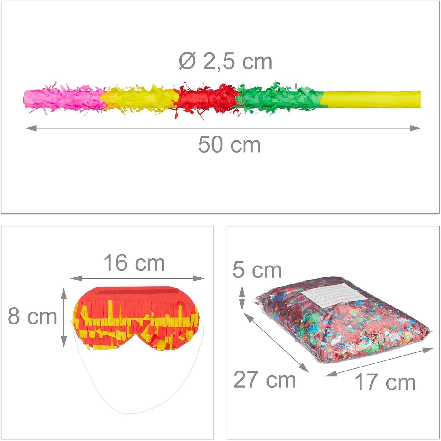 4-teiliges Flamingo-Pinata-Set, Pinata-Set XXL