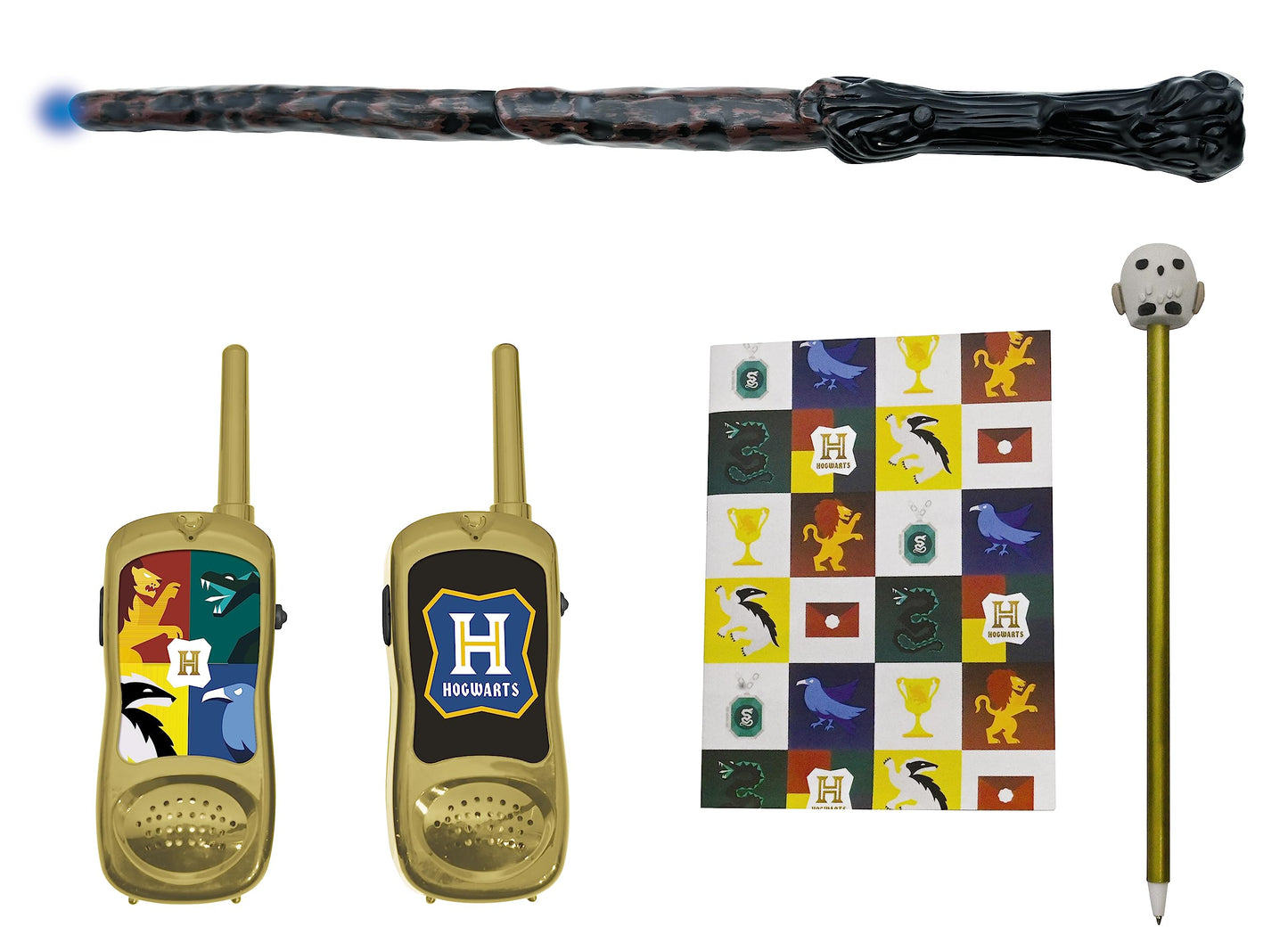 Harry Potter Zauberer-Abenteurer-Set mit Talkies-Walkies, Zauberstab, Notizbuch, Stift, Radiergummi, Harry Potter