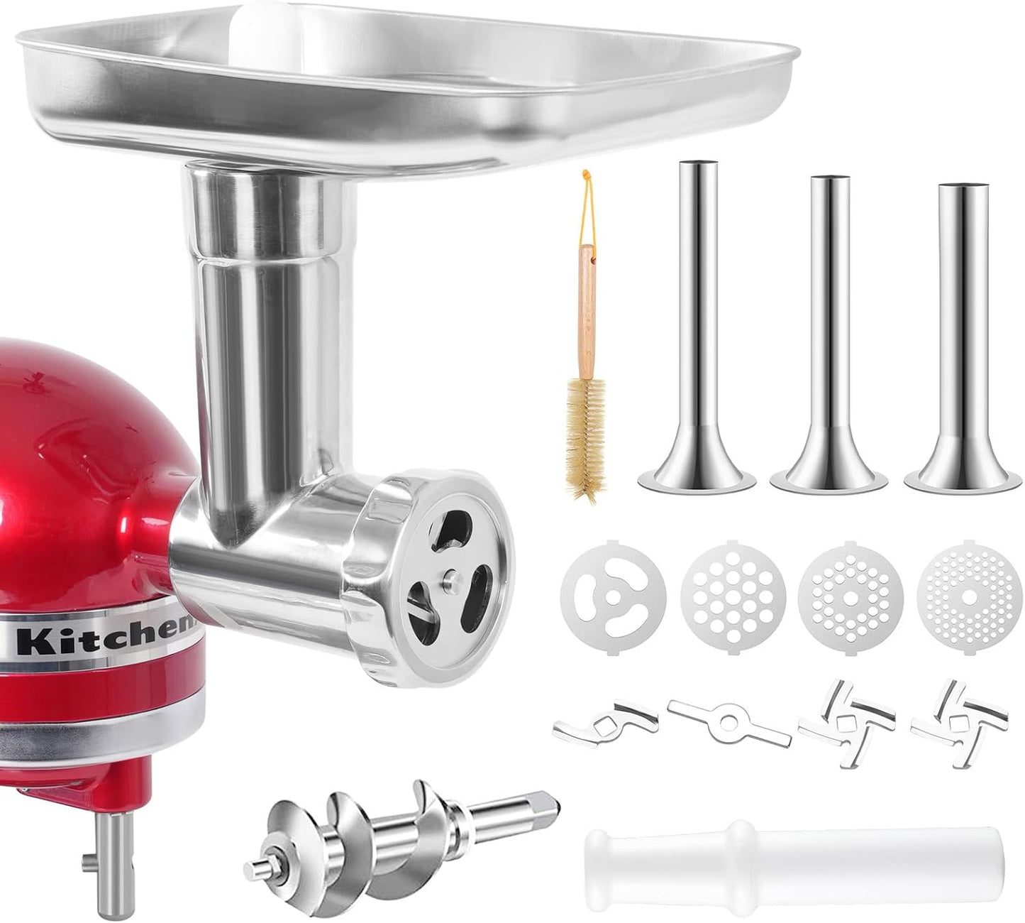 Fleischwolfaufsatz für KitchenAid Mixer, Edelstahl