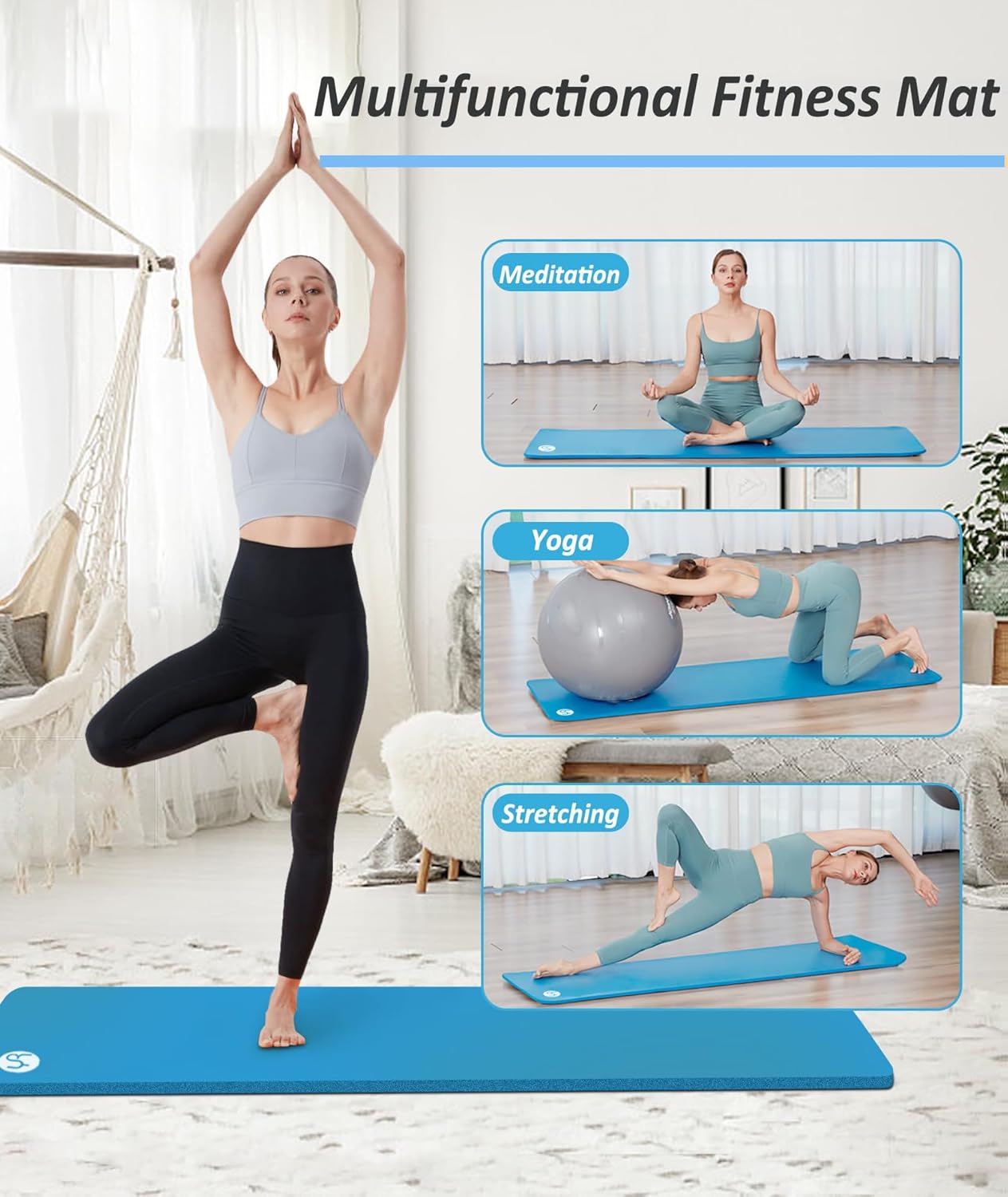 Yogamatte, A Blau(195*61*2cm)