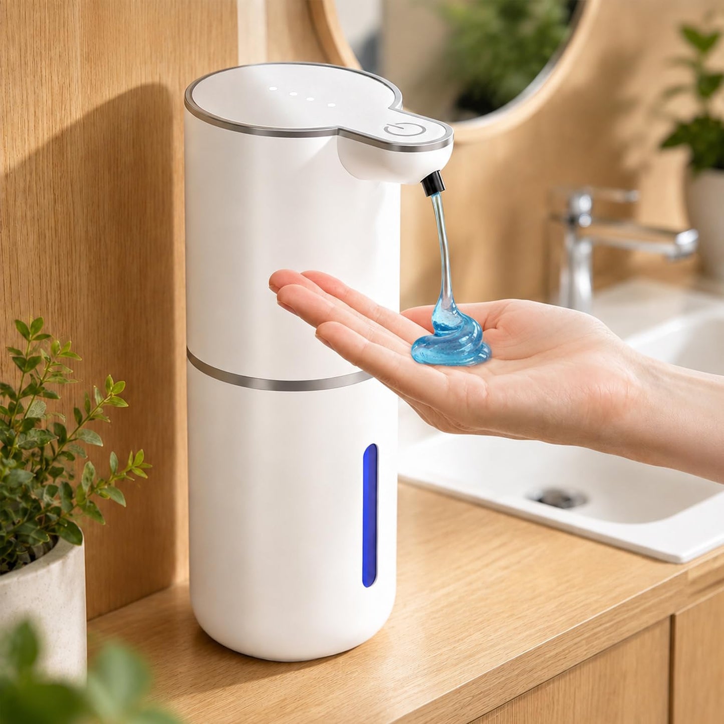 Automatischer Flüssigseifenspender mit Sensor, Perlweiss Flüssigetyp