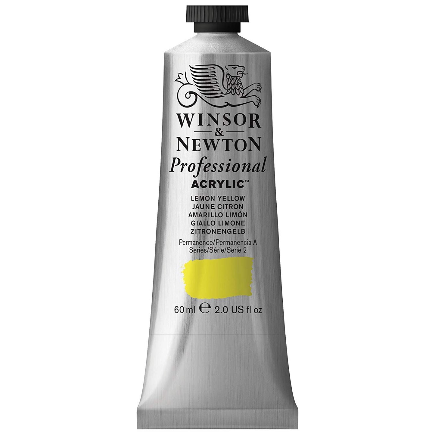 Acrylfarbe Zitronengelb, Zitronengelb Professional Acrylfarbe - 60ml Tube