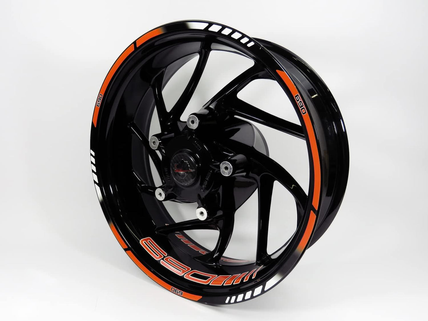 Felgenrand-Aufkleber Set für KTM 690 Duke, 690 Duke - orange