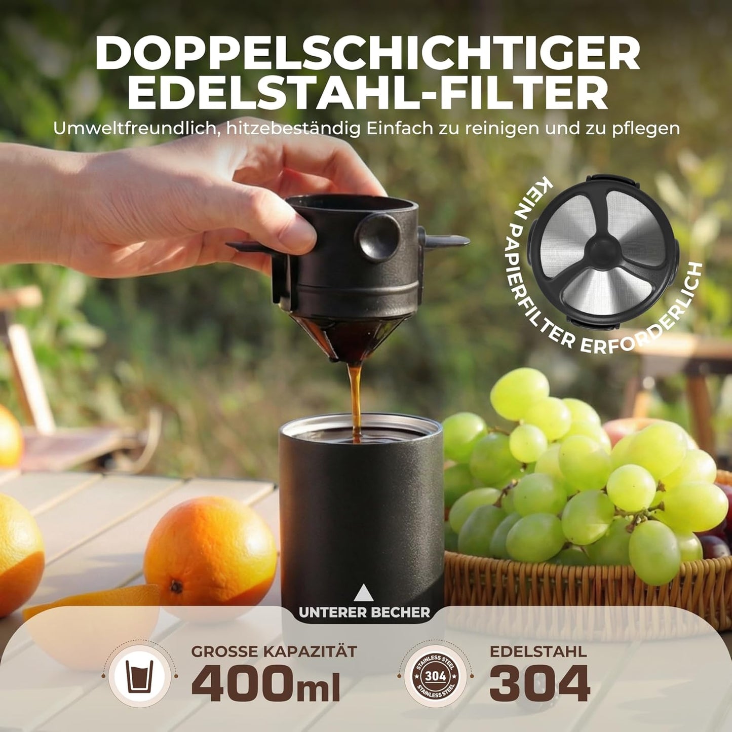 Elektrische Kaffeemühle, Schwarz