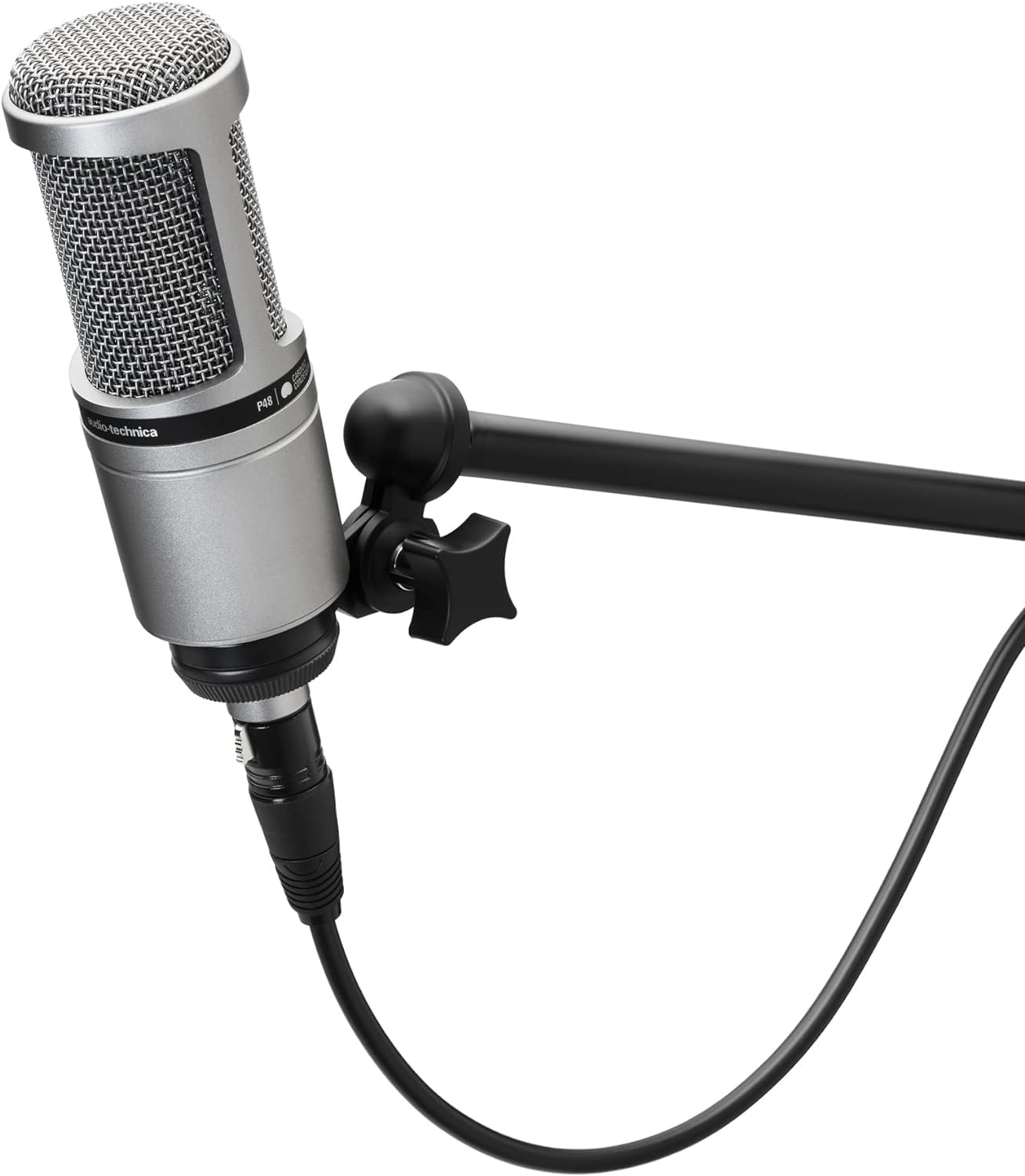 Kondensatormikrofon AT2020 für Voiceover & Podcasting, Metallic XLR
