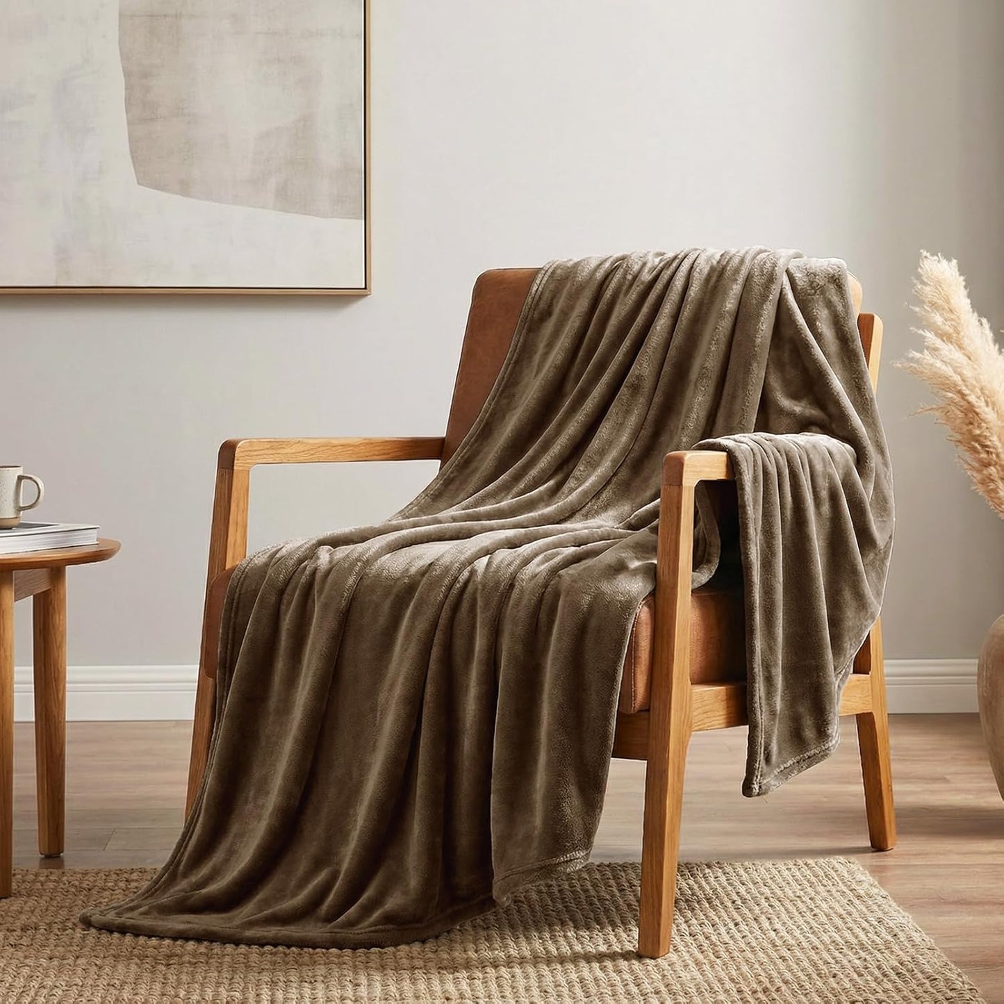 Flauschige Sofa-Decke, 130 x 150 cm Braun