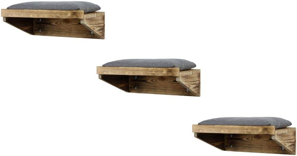 Wandliege-Set aus Holz für Katzen, 3er Set