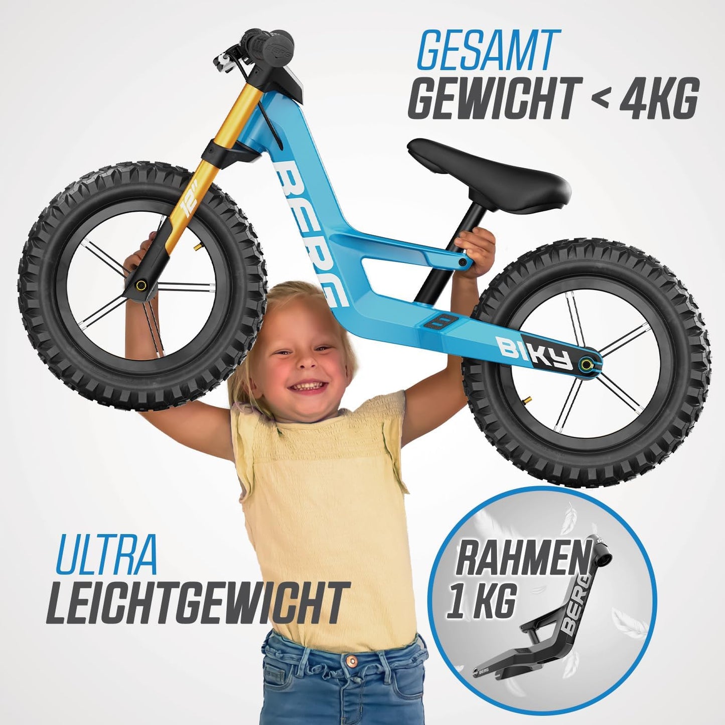 Biky Cross Blue Running Bike 2.5-5Y, Blau