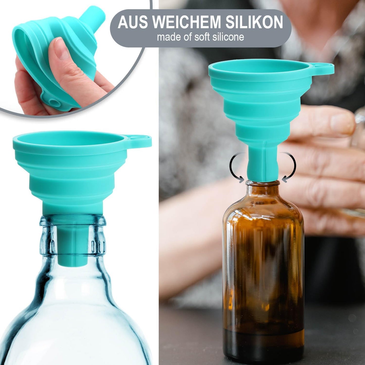 Gewürzgläser-Set mit Gewürzetiketten, 24 Stück Gläser mit Zubehör