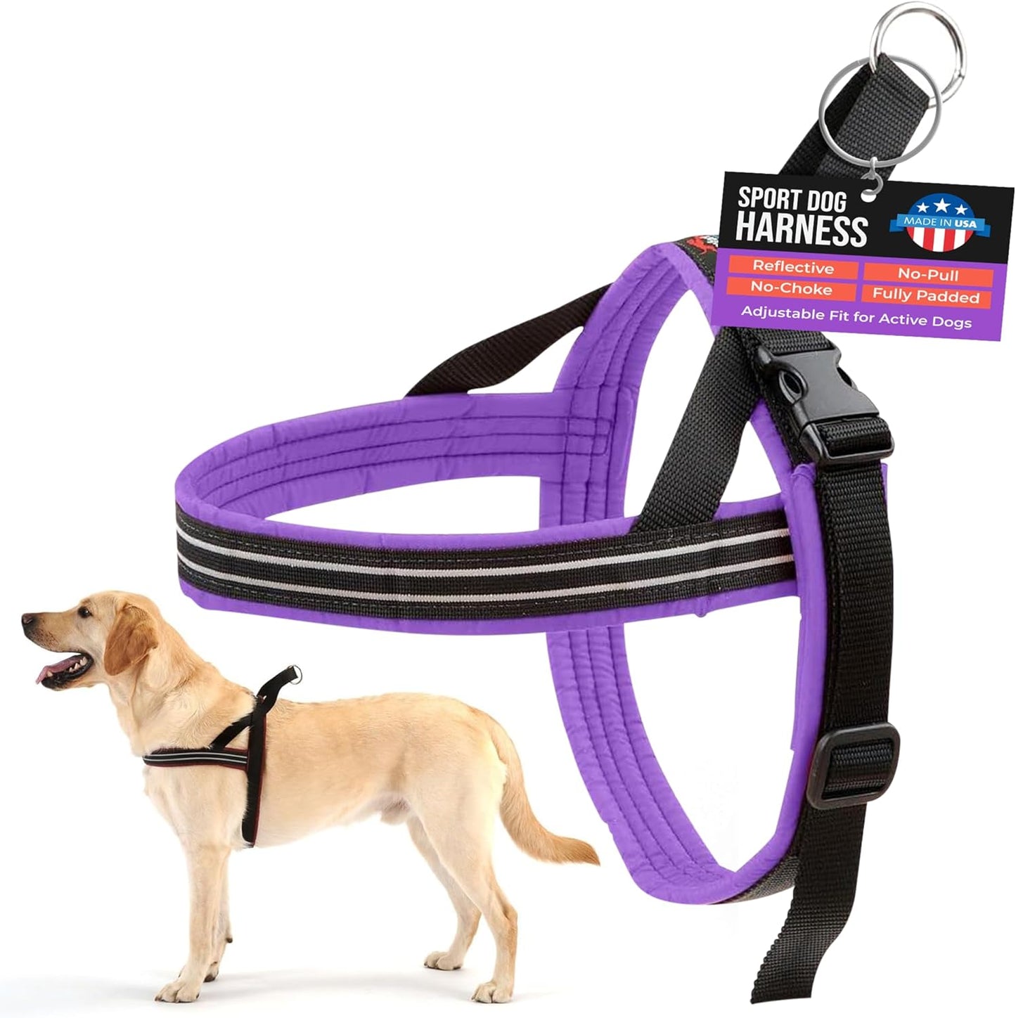 Sport-Hundegeschirr ComfortFlex, gepolstert, verstellbar, s, Violett