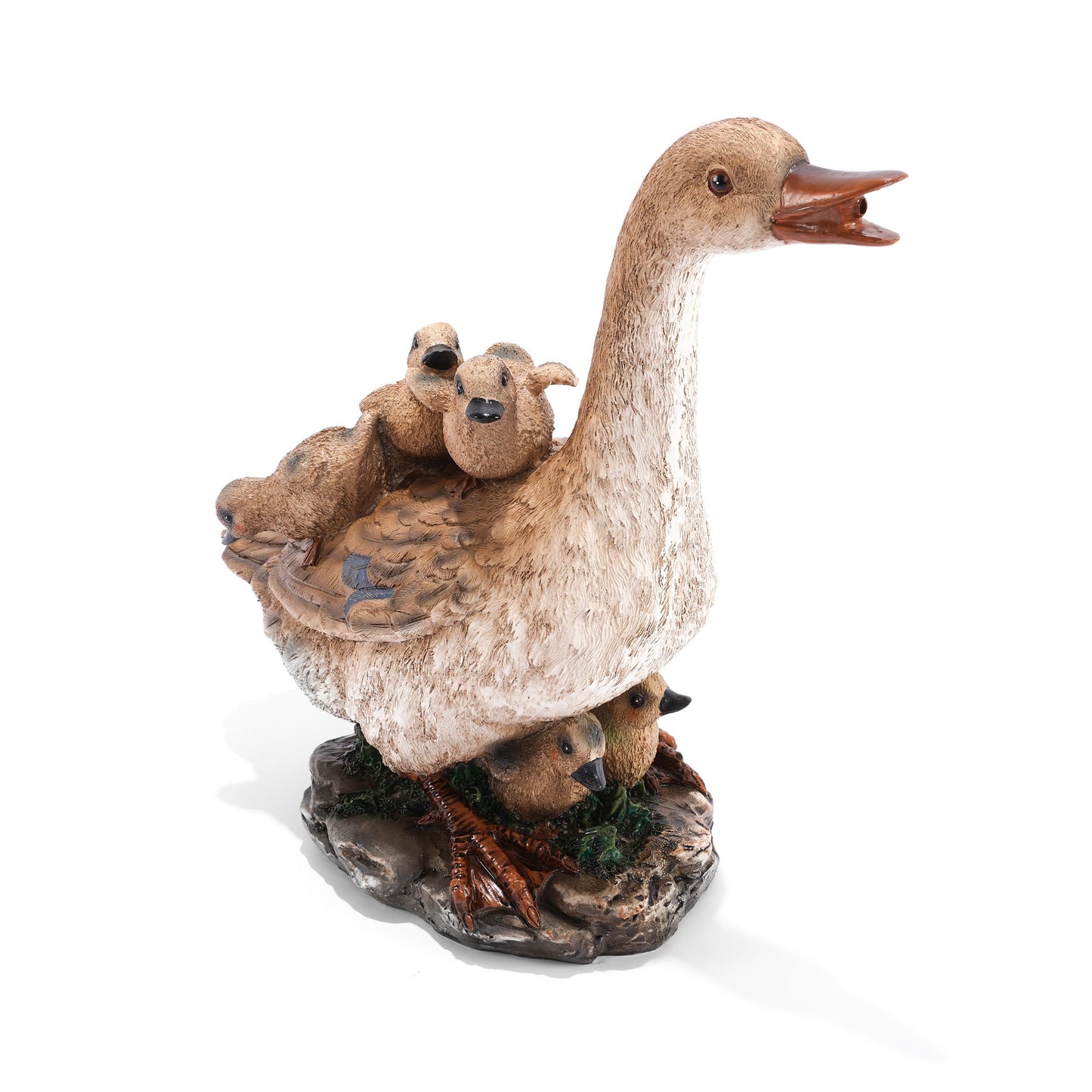 Wasserspeier Gans mit Küken