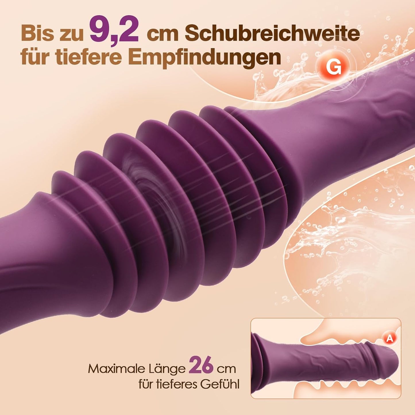 Dildo Vibratorenset mit Heiz- und Stossfunktion