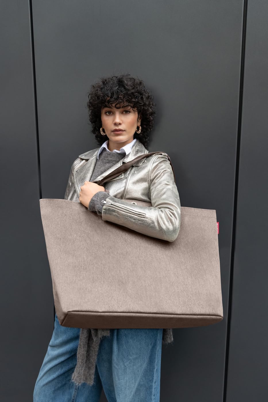 Shopper XL Herringbone Mokka, Herringbone Mokka