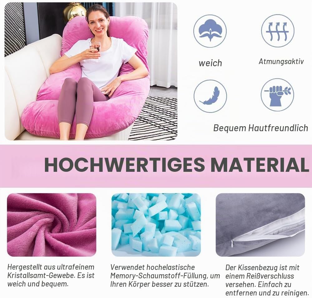 Schwangerschafts- und Stillkissen aus Memory-Schaum, Light Purple Memory-Schaum