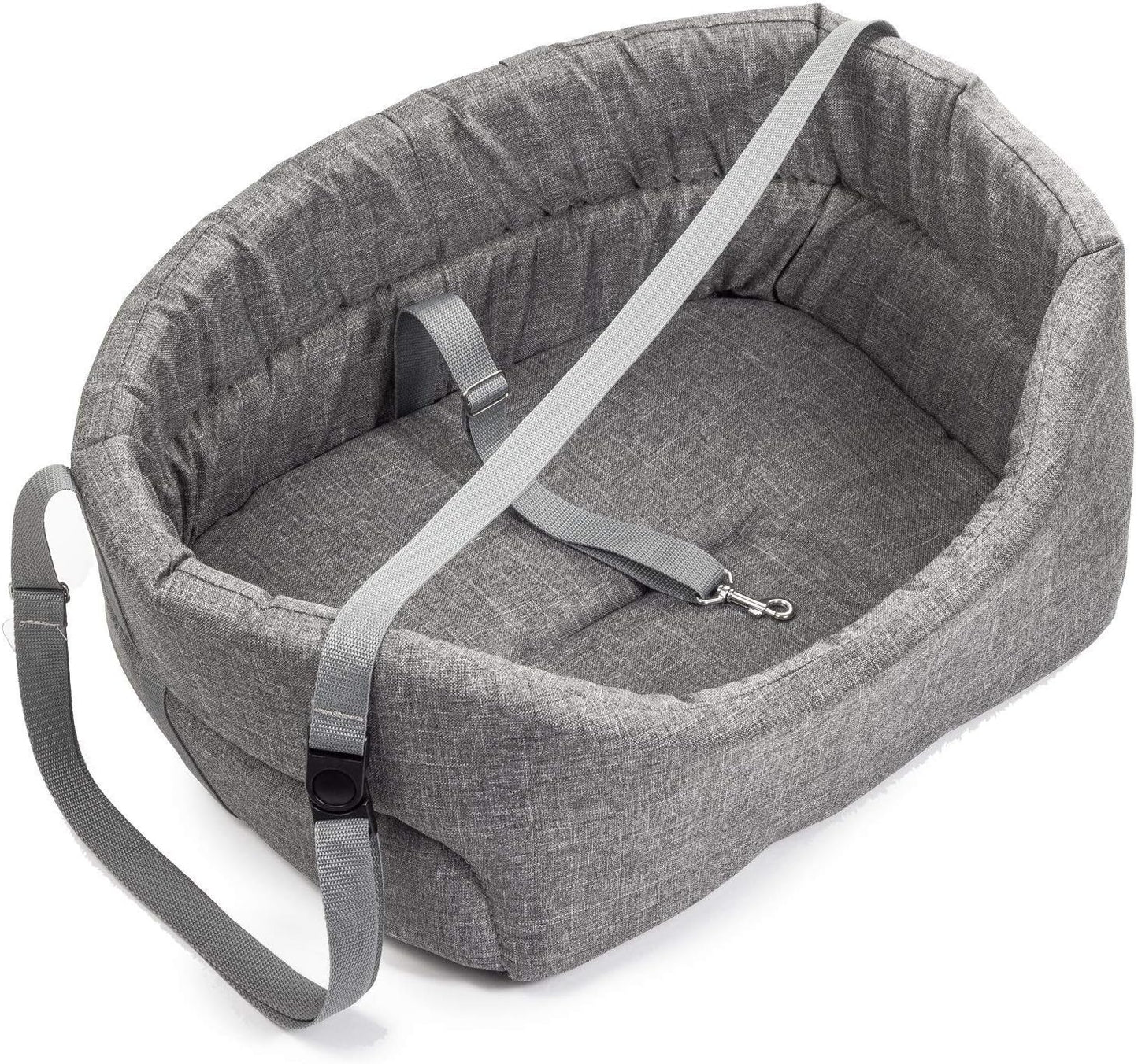 Hunde-Autositz, S (1er Pack) Grau - Polyester: Leinenimitat