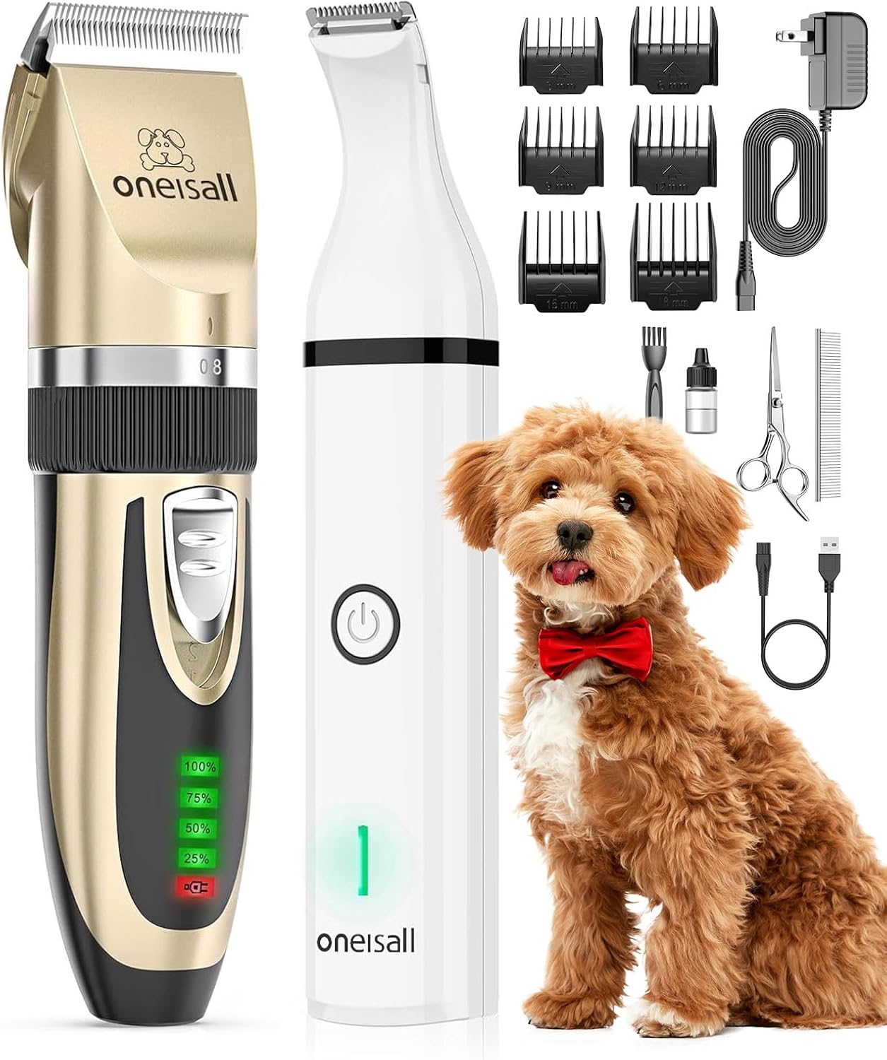 2 in1 Hundeschermaschine, Weiss