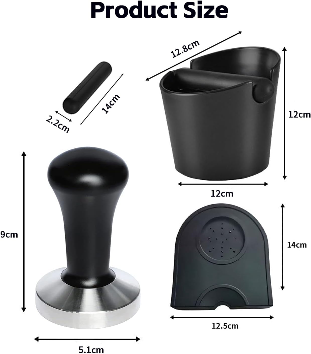 Abklopfbehälter und Tampermatte Set