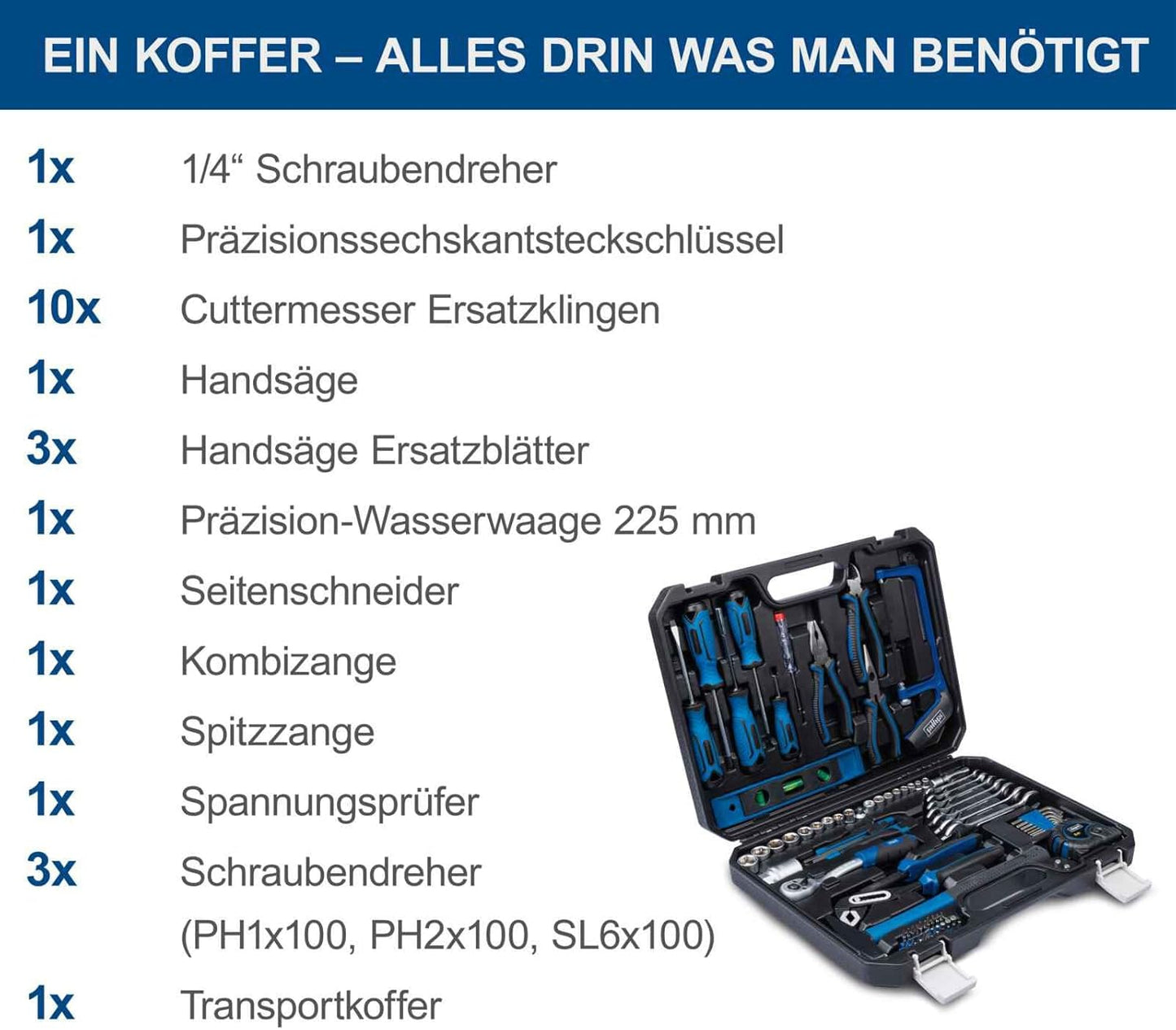 97-teiliges Werkzeugkoffer-Set WZK120