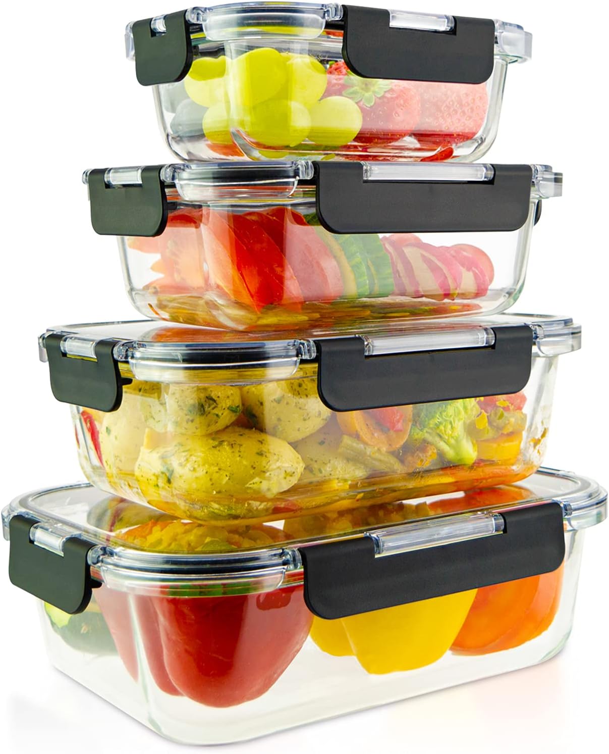 4-teiliges Frischhaltedosen-Set, 4 verschiedene (TRITAN)