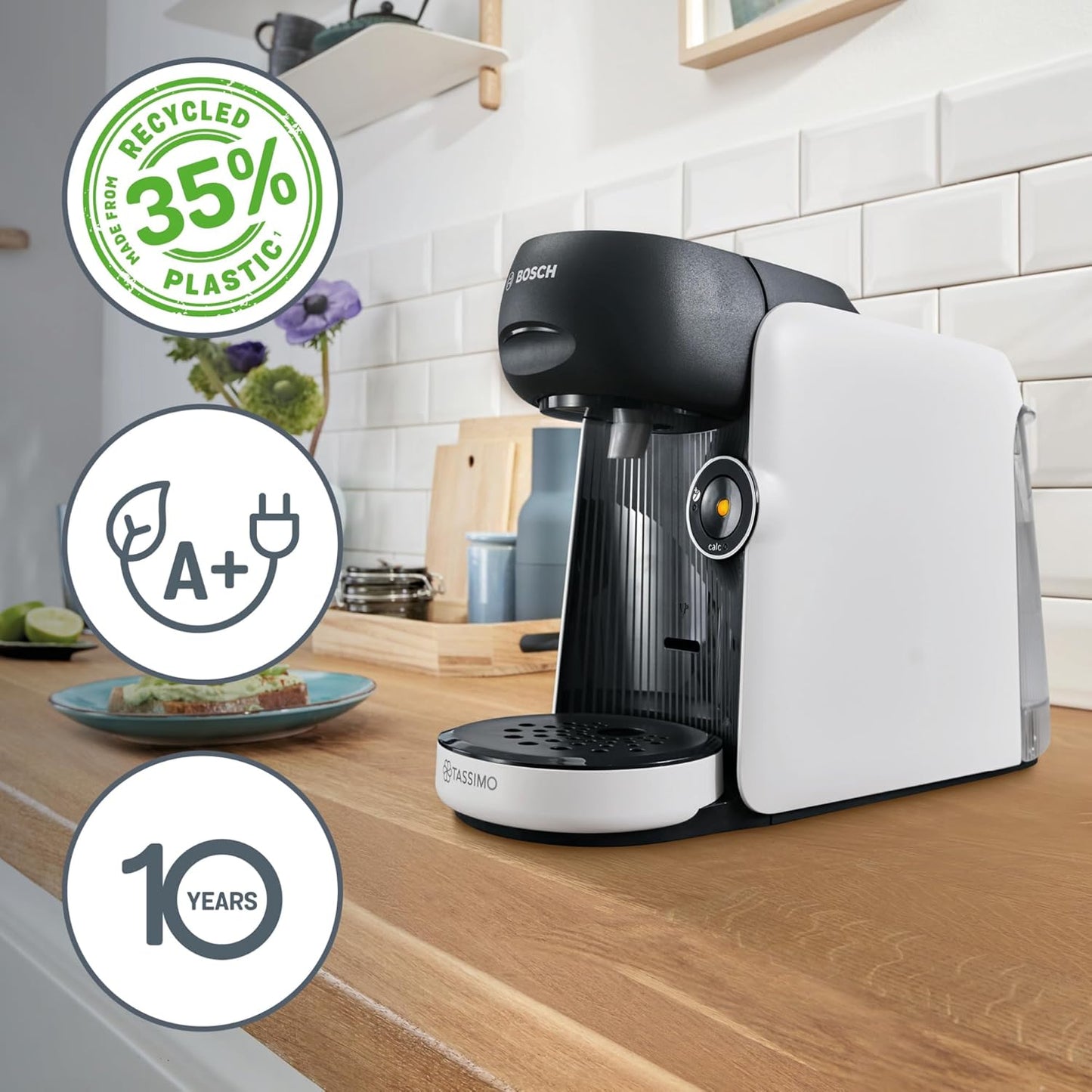 Kapselmaschine Tassimo finesse friendly, Weiss / Schwarz