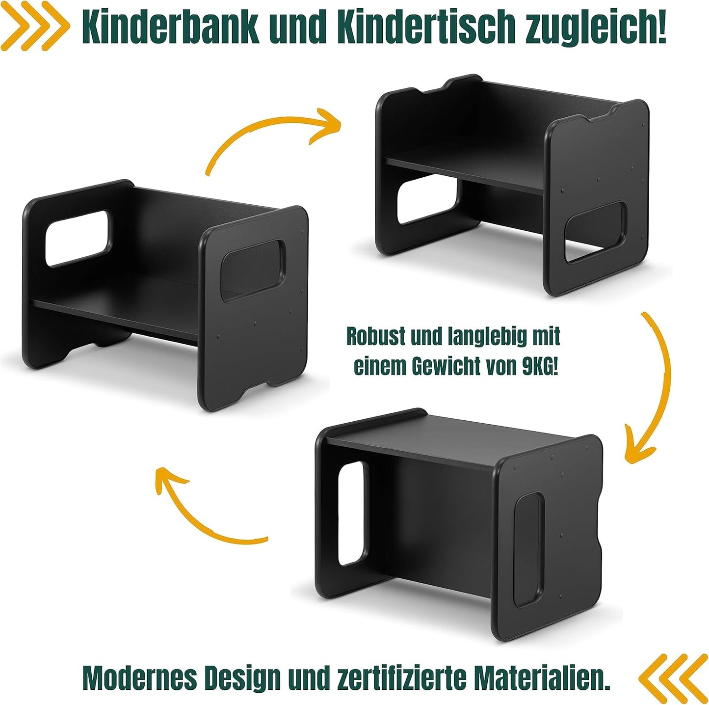 Kindersitzbank, Schwarz