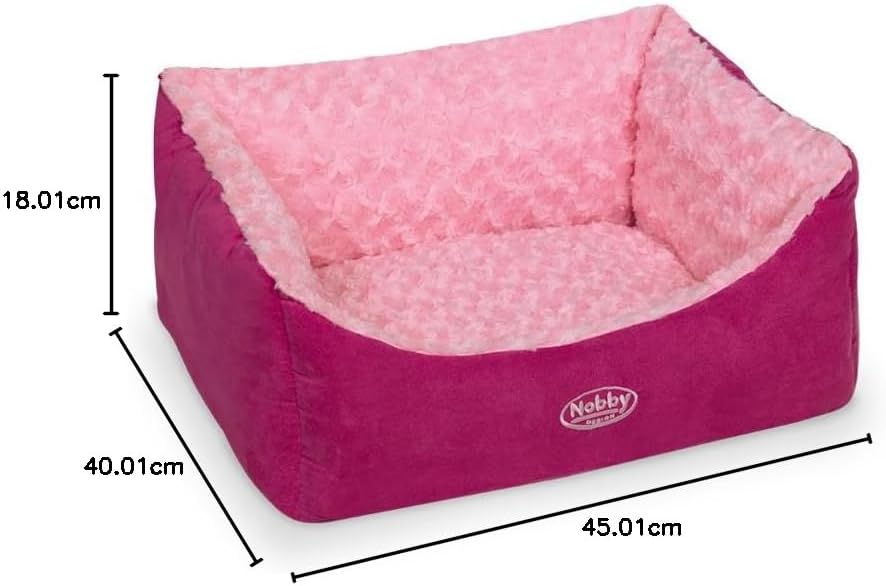Komfort Bett eckig ARUSHA, pink L 45 x B 40 x H 18 cm