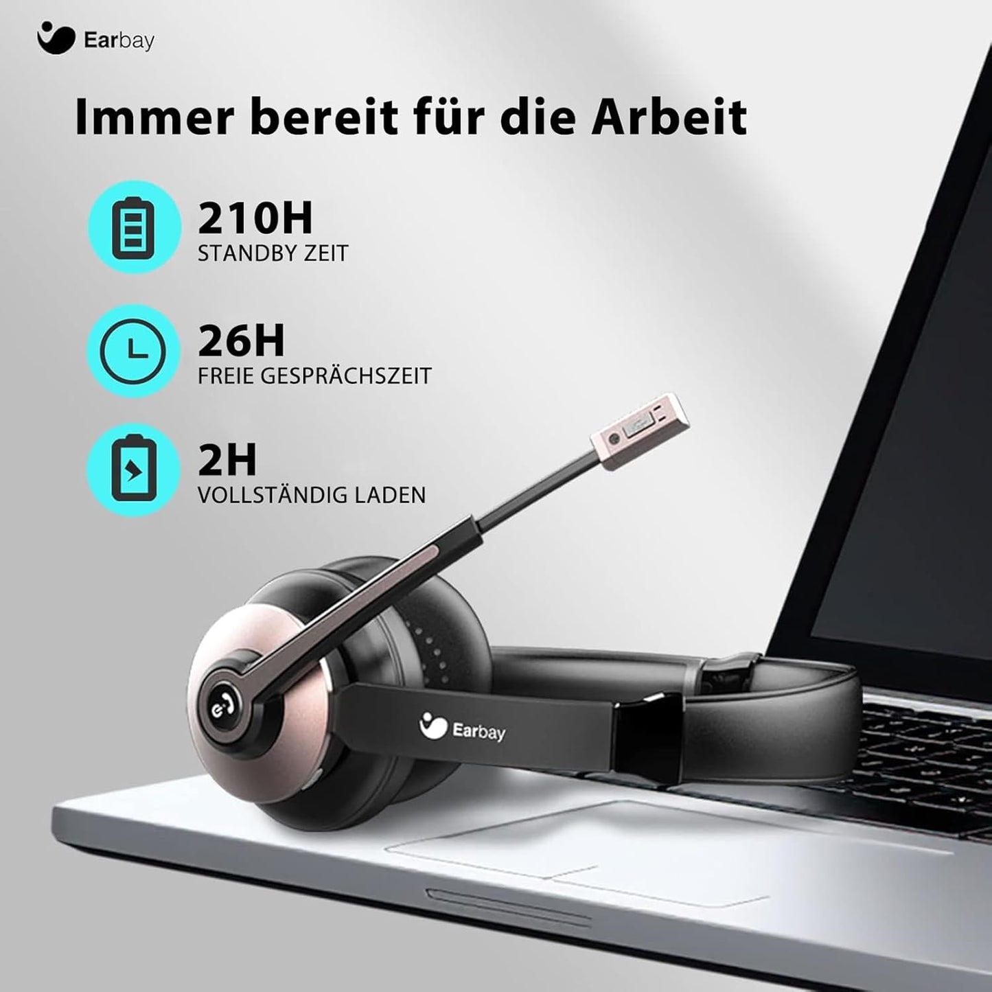 Bluetooth-Headset BT786CD mit Mikrofon & USB-Dongle