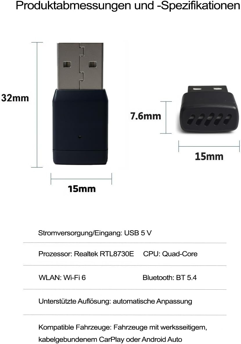 Wireless CarPlay & Android Auto Adapter, 2-in-1 Adapter
